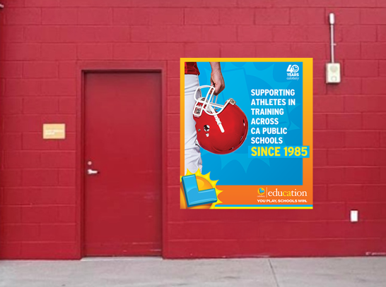 Supporting Education Ad at Levi Stadium