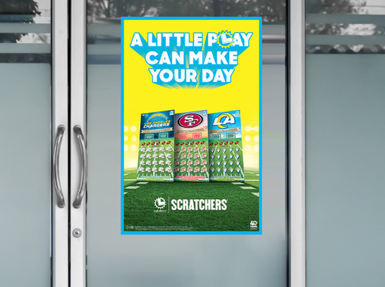 California Lottery Game Day Key Visual – Window Poster